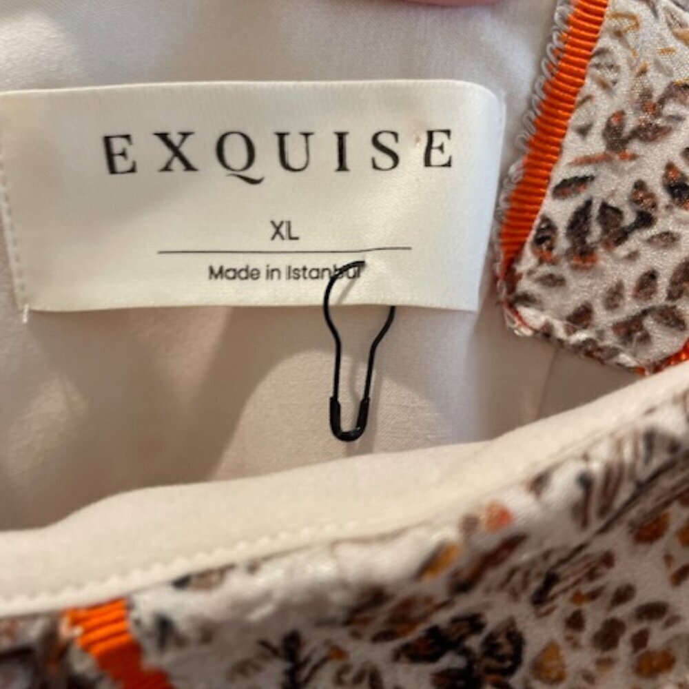 Brown and Cream Exquise Anthropologie Maxi Dress Size XL - Picture 7 of 8
